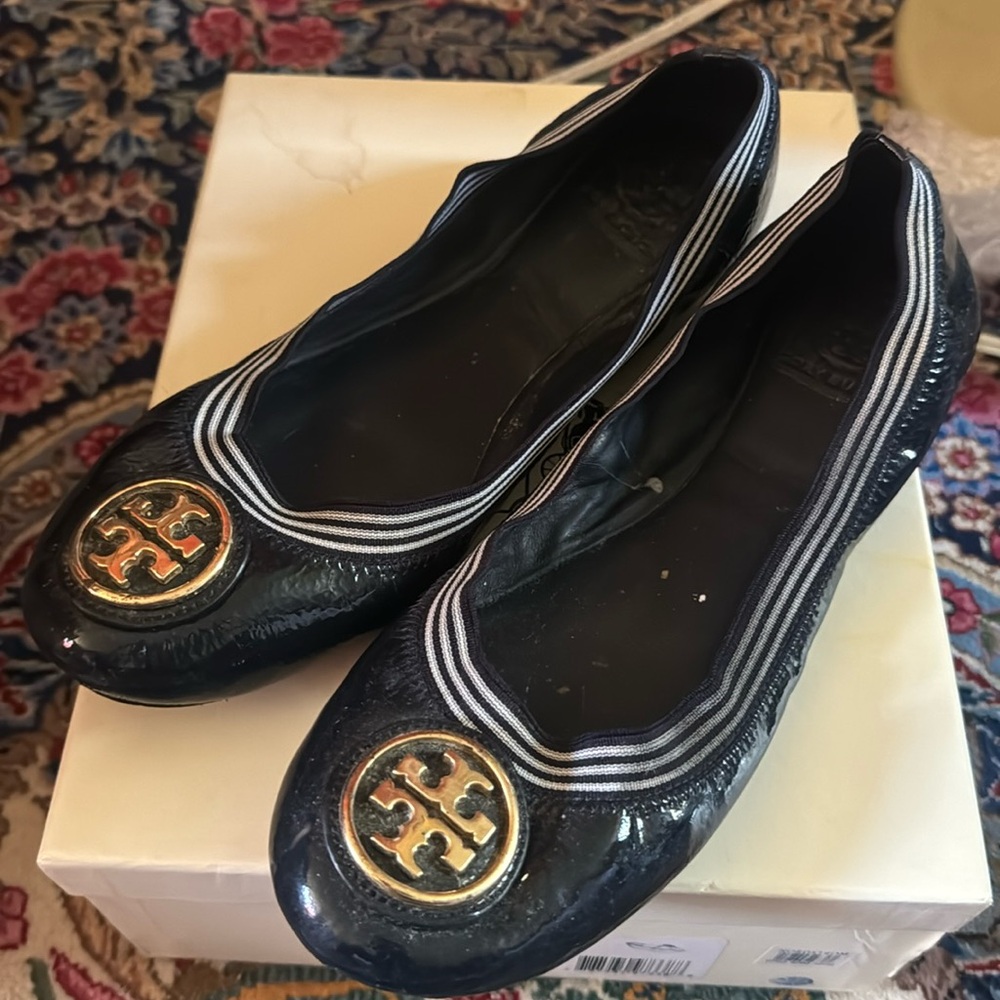 Navy Tory Burch flats